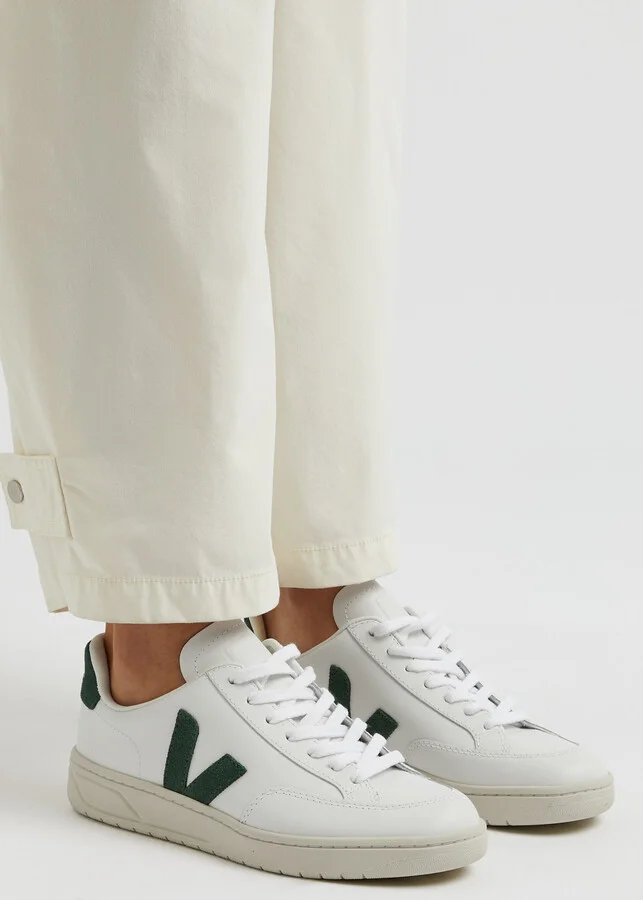 Veja V-12 Leather Sneakers - Image 5