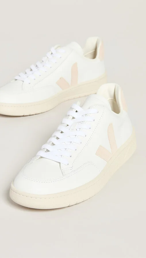 Veja V-12 Leather Sneakers - Image 4