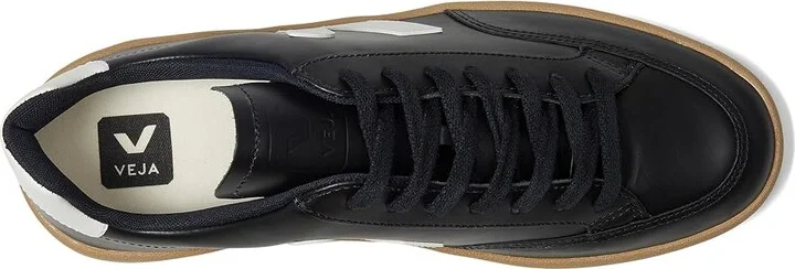 VEJA V-12 Men's Shoes Black/White/Dune : EU 39 (US Men's 6) M, Leather/Textile - Image 2
