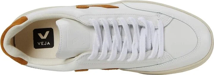 VEJA V-12 Men's Shoes Extra White/Camel : EU 39 (US Men's 6) M, Textile/Leather - Image 8