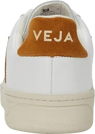 VEJA V-12 Men's Shoes Extra White/Camel : EU 39 (US Men's 6) M, Textile/Leather - Image 10