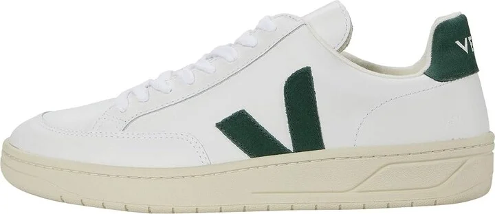 VEJA V-12 Men's Shoes Extra White/Cyprus : EU 40 (US Men's 7) M, Leather/Textile - Image 6