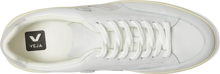 VEJA V-12 Men's Shoes Extra White/Light Grey : EU 40 (US Men's 7) M, Leather/Textile - Image 2