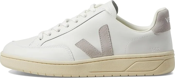VEJA V-12 Men's Shoes Extra White/Light Grey : EU 40 (US Men's 7) M, Leather/Textile - Image 6