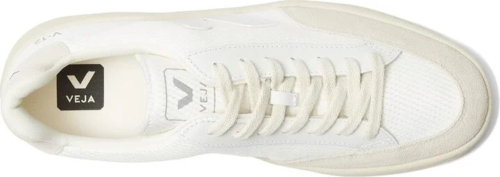 VEJA V-12 Men's Shoes White/Natural : EU 45 (US Men's 11.5) M, Textile/Leather - Image 2