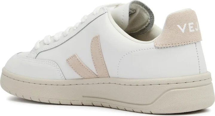 Veja V-12 Panelled Leather Sneakers - Image 2