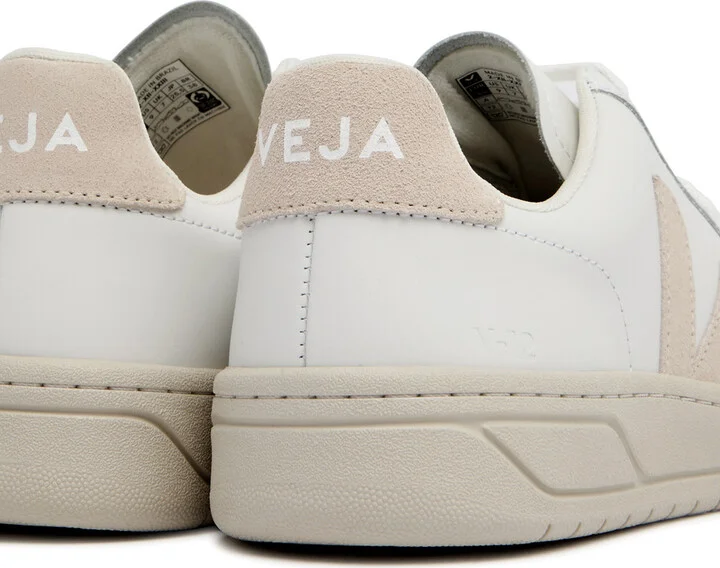 Veja V-12 Panelled Leather Sneakers - Image 4