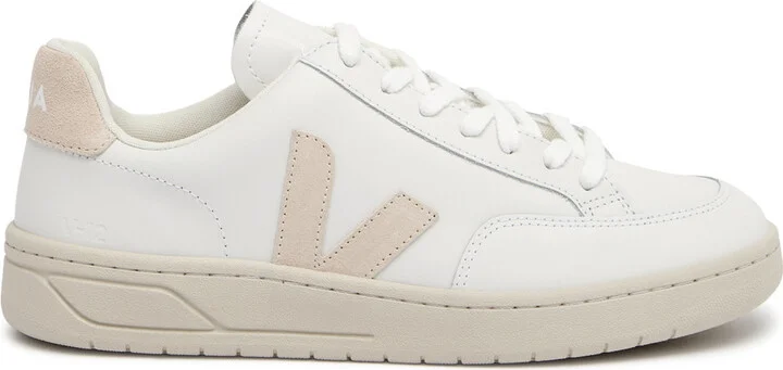 Veja V-12 Panelled Leather Sneakers