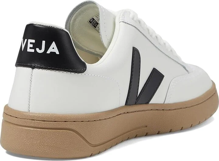 VEJA V-12 Women's Shoes Extra White/Black/Dune : EU 35 (US Women's 4) M, Leather - Image 4
