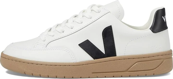 VEJA V-12 Women's Shoes Extra White/Black/Dune : EU 35 (US Women's 4) M, Leather - Image 6