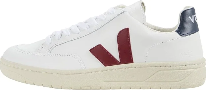 VEJA V-12 Women's Shoes Leather Extra White/Marsala/Nautico : EU 35 (US Women's 4) M - Image 6