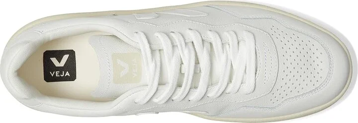 VEJA V-90 Men's Shoes Extra White : EU 43.5 (US Men's 10.5) M, Leather - Image 2