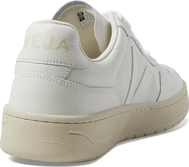 VEJA V-90 Men's Shoes Extra White : EU 43.5 (US Men's 10.5) M, Leather - Image 4