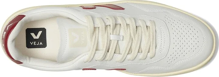VEJA V-90 Men's Shoes Extra White/Marsala : EU 47 (US Men's 12.5) M, Leather - Image 2