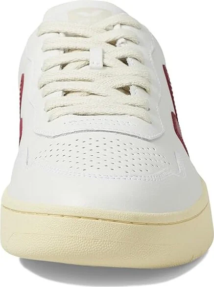 VEJA V-90 Men's Shoes Extra White/Marsala : EU 47 (US Men's 12.5) M, Leather - Image 5
