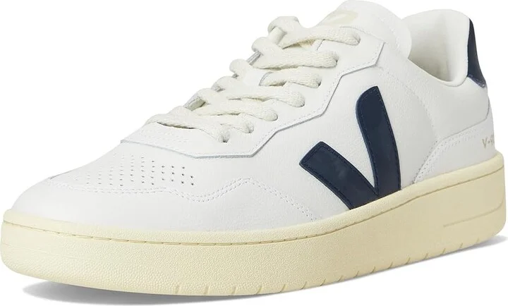 VEJA V-90 Men's Shoes Extra White/Nautico : EU 39 (US Men's 6) M, Leather - Image 5