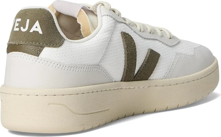 VEJA V-90 Men's Shoes White Kaki : EU 46 (US Men's 12) M, Leather - Image 4