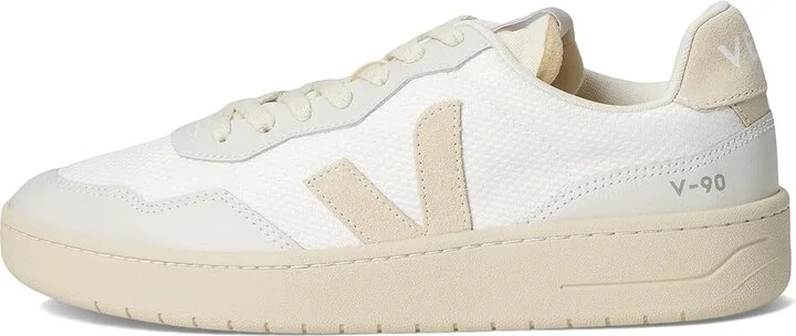 VEJA V-90 Men's Shoes White Pierre : EU 46 (US Men's 12) M, Leather - Image 6