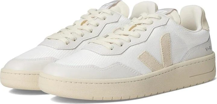 VEJA V-90 Men's Shoes White Pierre : EU 46 (US Men's 12) M, Leather