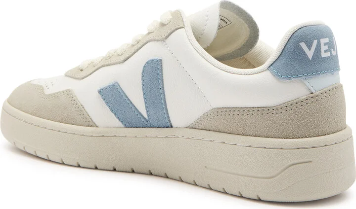 Veja V-90 Panelled Leather Sneakers - Image 2