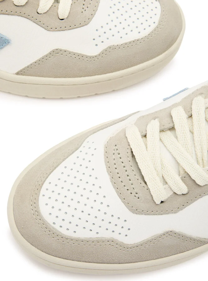 Veja V-90 Panelled Leather Sneakers - Image 3