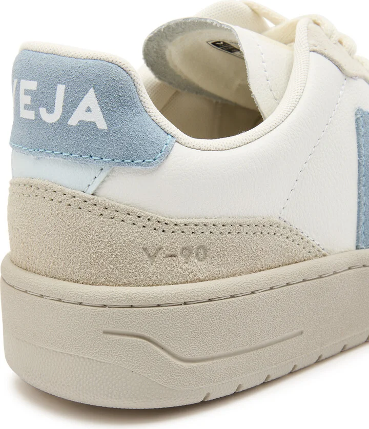 Veja V-90 Panelled Leather Sneakers - Image 4