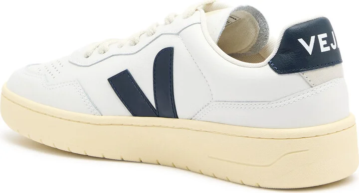 Veja V-90 Panelled Leather Sneakers - Image 2