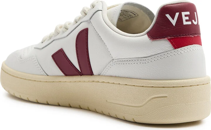 Veja V-90 Panelled Leather Sneakers - Image 2