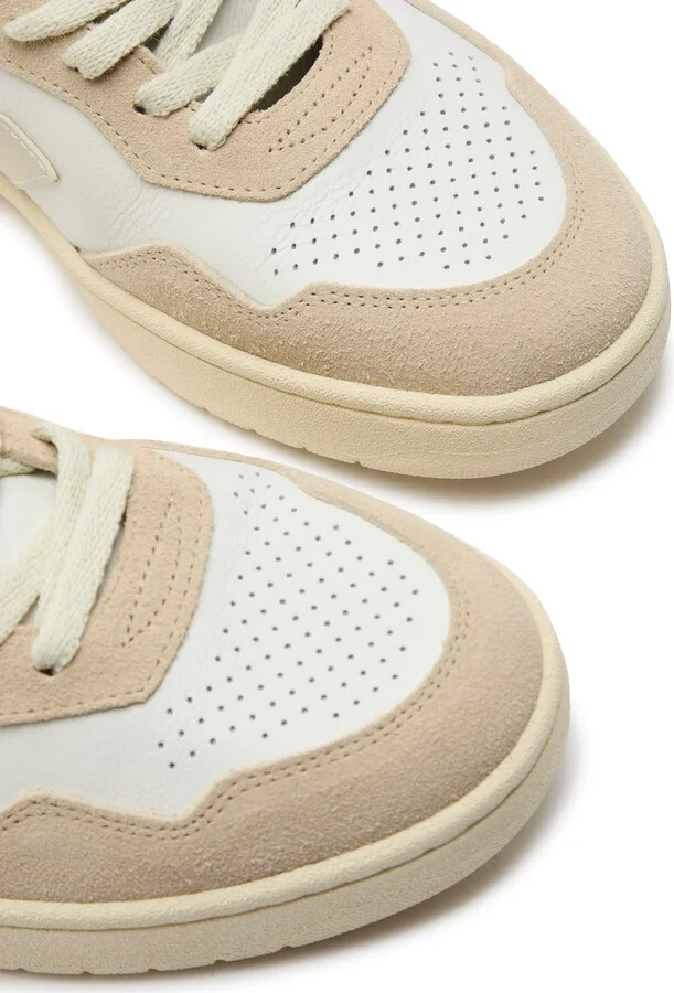 Veja V-90 Panelled Leather Sneakers - Image 3