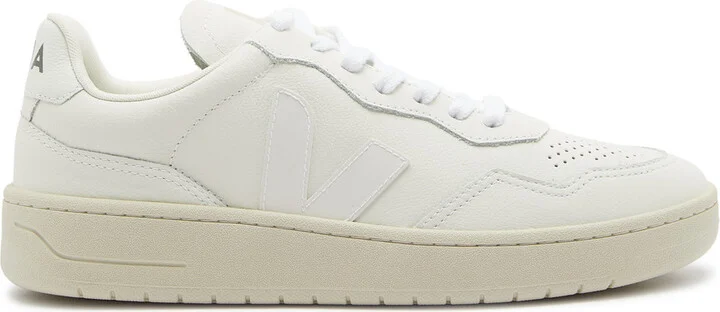 Veja V-90 Panelled Leather Sneakers