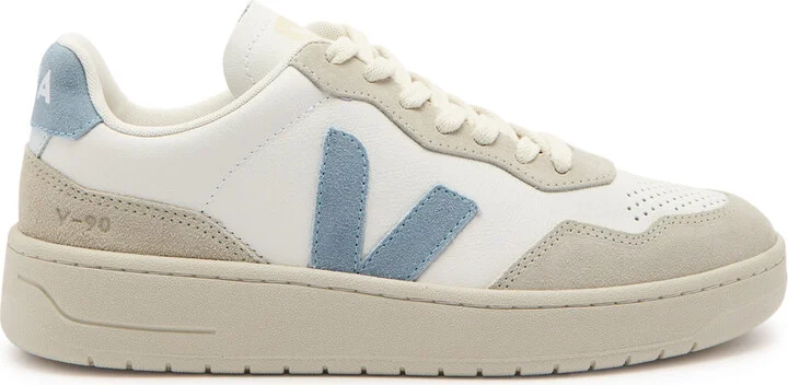 Veja V-90 Panelled Leather Sneakers
