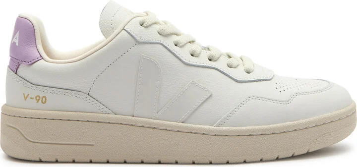 Veja V-90 Panelled Leather Sneakers