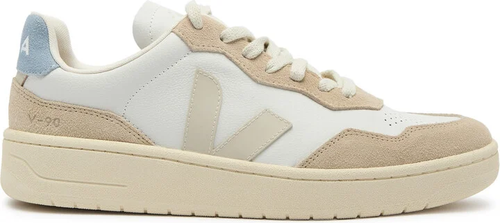 Veja V-90 Panelled Leather Sneakers