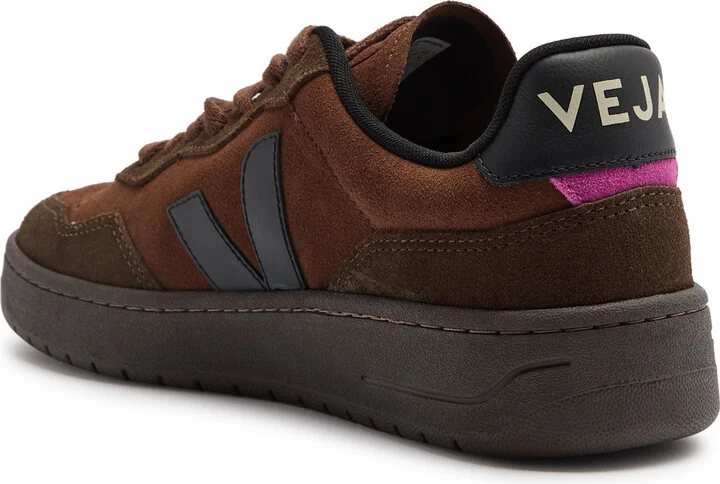 Veja V-90 Panelled Suede Sneakers - Image 2