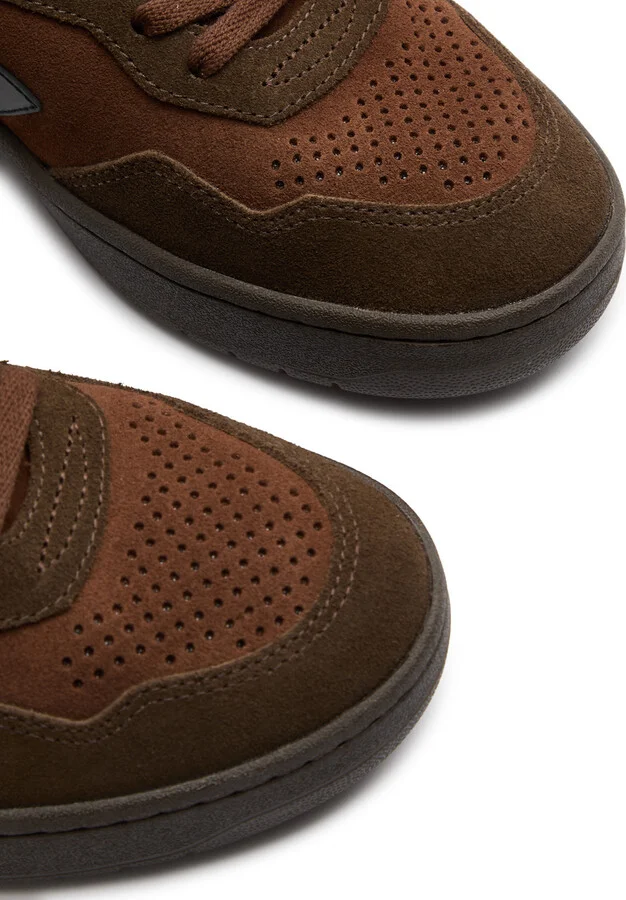 Veja V-90 Panelled Suede Sneakers - Image 3