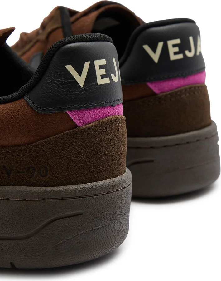 Veja V-90 Panelled Suede Sneakers - Image 4