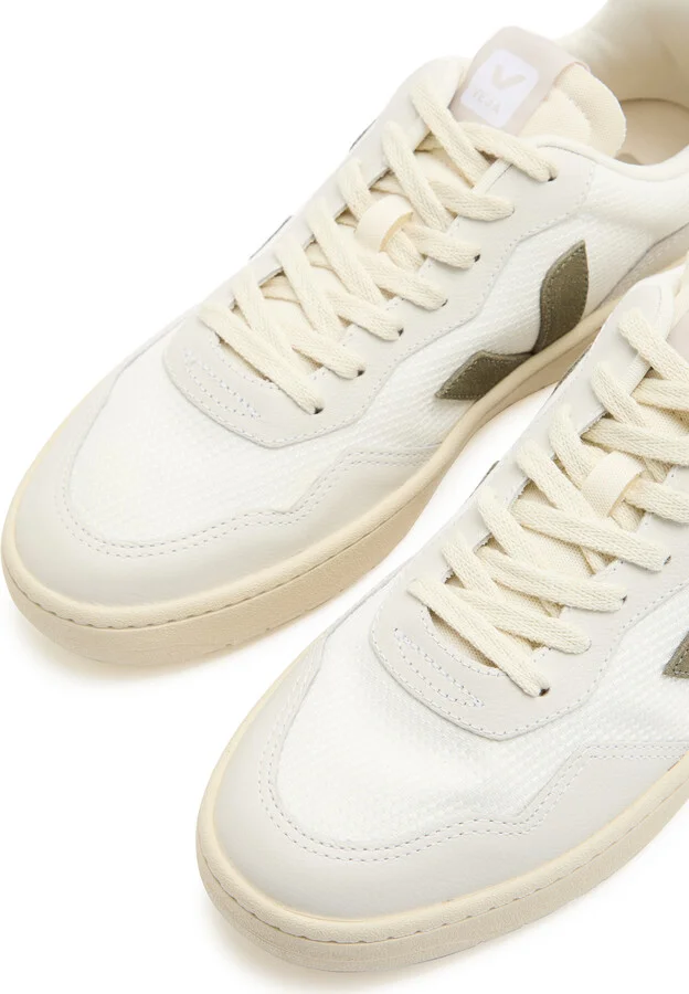 Veja V-90 Panelled Woven Sneakers - Image 3