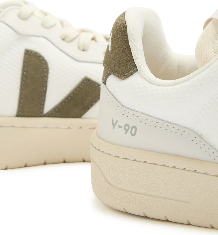 Veja V-90 Panelled Woven Sneakers - Image 4