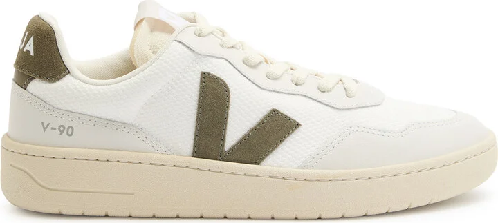 Veja V-90 Panelled Woven Sneakers