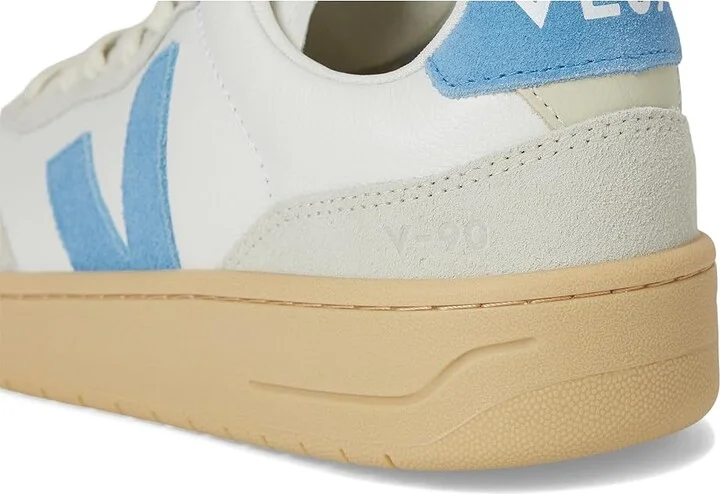 VEJA V-90 Women's Shoes Extra White Aqua Natural : EU 42.5 (US Women's 11.5) M, Leather - Image 7