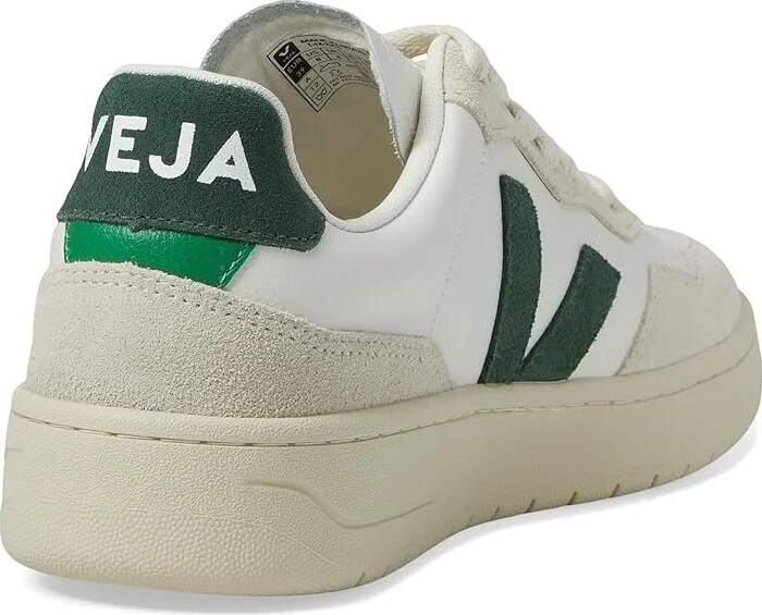 VEJA V-90 Women's Shoes Extra White/Cyprus : EU 35 (US Women's 4) M, Leather - Image 4