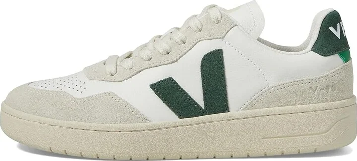 VEJA V-90 Women's Shoes Extra White/Cyprus : EU 35 (US Women's 4) M, Leather - Image 6