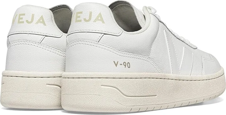 VEJA V-90 Women's Shoes Extra White : EU 37.5 (US Women's 6.5) M, Leather - Image 2