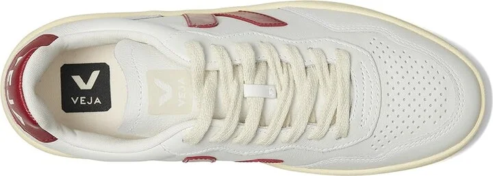 VEJA V-90 Women's Shoes Extra White/Marsala : EU 35 (US Women's 4) M, Leather - Image 2