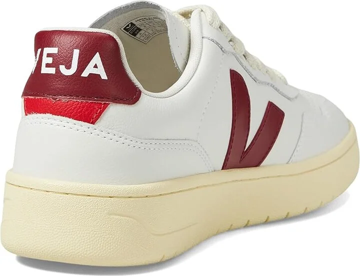 VEJA V-90 Women's Shoes Extra White/Marsala : EU 35 (US Women's 4) M, Leather - Image 4