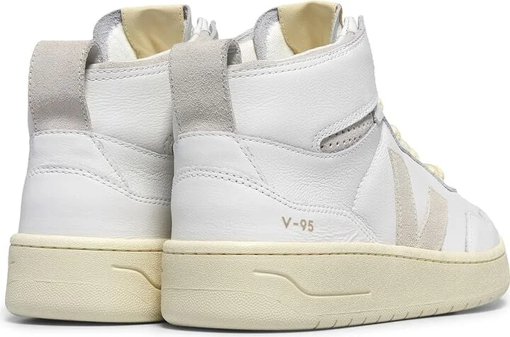 VEJA V-95 Men's Lace-up Boots Extra White/Natural : EU 45 (US Men's 11.5) M, Leather/Rubber - Image 2