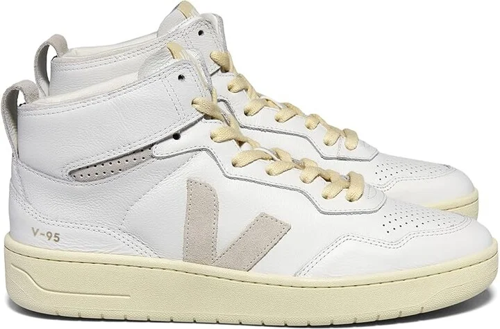VEJA V-95 Men's Lace-up Boots Extra White/Natural : EU 45 (US Men's 11.5) M, Leather/Rubber - Image 3