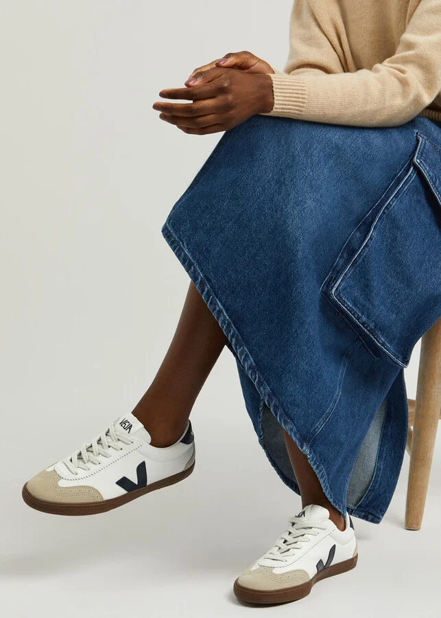 Veja Volley Bastille Panelled Leather Sneakers - Image 5