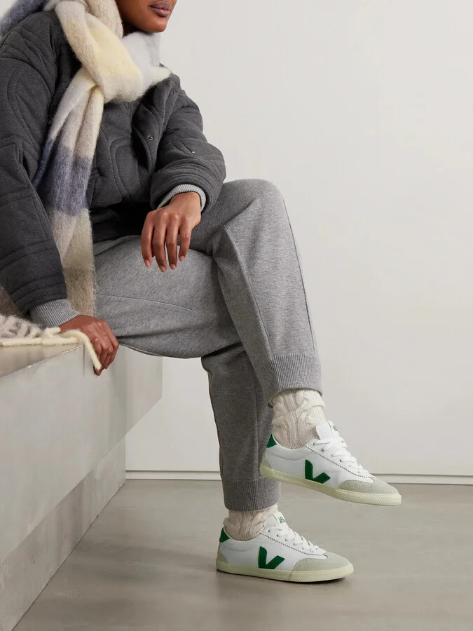 VEJA - Volley Leather And Suede-trimmed Canvas Sneakers - White - Image 2