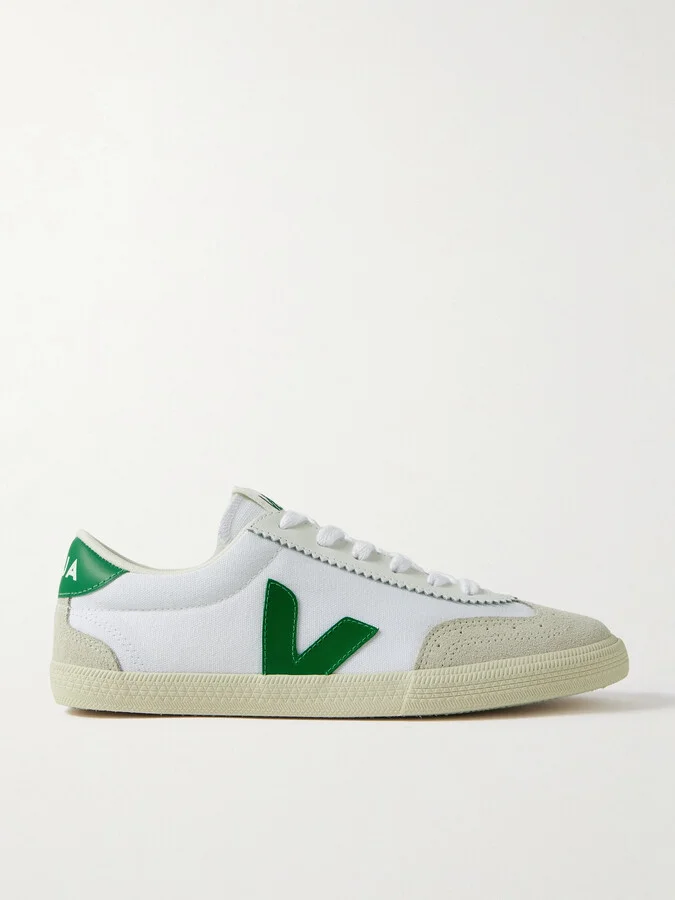 VEJA - Volley Leather And Suede-trimmed Canvas Sneakers - White